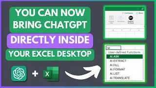 How to install & use ChatGPT on your EXCEL DESKTOP (step-by-step tutorial)
