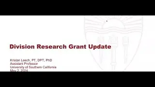 Dr. Kristan Leech - Research Presentation 5/2/24