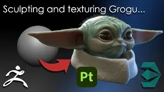 Grogu Zbrush/Painter/3ds Max time-lapse