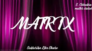 MATRIX(Definition of matrix, elements,order,general form matrix) #12 #bsc_1st year #dip #Gate#btech