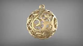 Шар, сфера с орнаментом. Sphere, Ball with ornament. Rhinoceros. Tutorial. 