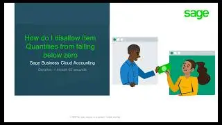 Sage Business Cloud Accounting (AME) - How do I disallow Item Quantities from falling below zero