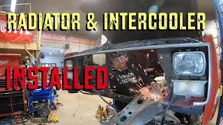 how to install dodge intercooler and rad in square body chevy