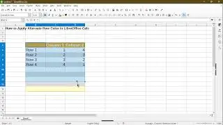 How to Apply Alternate Row Colors in LibreOffice Calc