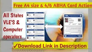 ABHA card action| Photoshop 7.0 A4 Size & 4 by 6