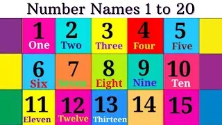 Number Names 1 to 20 | 1 to 20 Number Names in English with spelling