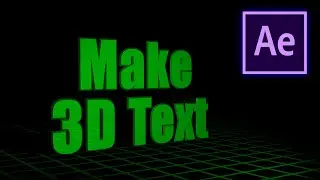 How To Make 3D Text/How I Made My Intro in Adobe After Effects!