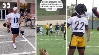 CALVIN AUSTIN Shows Off SPEED 🌬️ | Pittsburgh Steelers Day 2 Training Camp Highlights