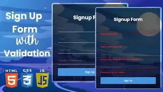 How to Create a Sign-Up Form with Validation | HTML, CSS & JavaScript (Step-by-Step Tutorial)