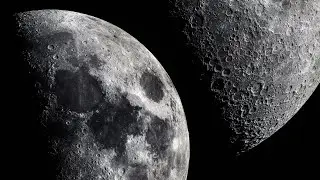 [초고화질 파노라마 반달] 낮과 밤 모두 촬영 Ultra high quality panoramic moon filmed in KOREA