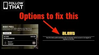 Can you fix 'GTA Online profile is not eligible for migration at this time'? GTA V Enhanced on PC