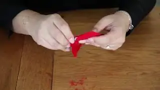 Retourner une lettre en tissu