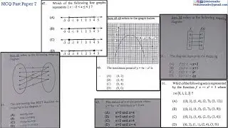 46,47,48,49,50&51 | Relations, Functions and Graphs | Multiple Choice 7 | CXC CSEC Mathematics