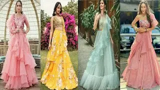 Trending saree style lehenga choli/designer lehenga choli for summer wedding.