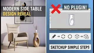 Sketchup model of side table design.