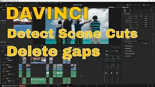 Davinci Resolve: Detect Scene Cuts - Delete gaps.