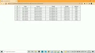 HTML Table and Form in Hindi