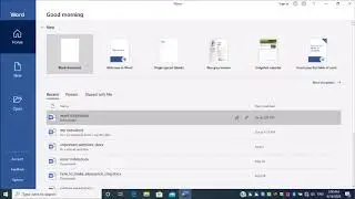 Microsoft Word tutorial 3. Backstage view - File tab. (English)