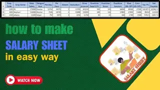How to make salary sheet in easy way?