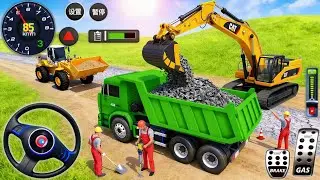 Ağır Hafriyat Kamyonu Şantiye Oyunu - Kepçeli Makine İnşaat Simülasyonu #52 - Android GamePlay
