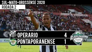 GOLS: OPERÁRIO 4x1 PONTAPORANENSE - CAMPEONATO SUL-MATO-GROSSENSE 2020 - 02/02/2020