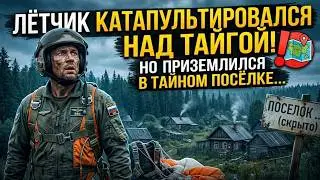 The pilot ejected over the taiga, but landed in a village that doesn't appear on any map.