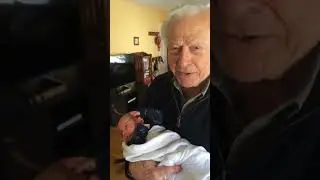 Grandpa's Heartwarming Bond with Newborn Grandson #patriarch