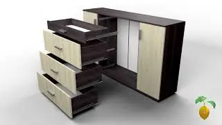 3D инструкция по сбокре мебели. Сборка тумбы.
