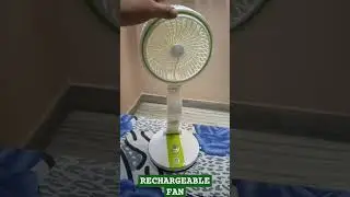 Rechargeable Folding Dc table fan with led light #youtubeshorts #youtubeshort