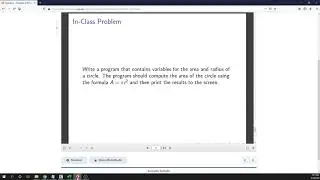 Java Area of a Circle Example