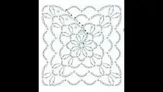 Квадрат крючком для начинающих* Square Crochet Motifs* Как вязать квадрат крючком МОТИВЫ  Урок 410