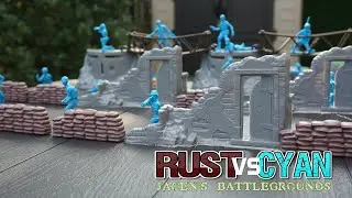 Rust vs. Cyan | Plastic Army Men Nerf Wars