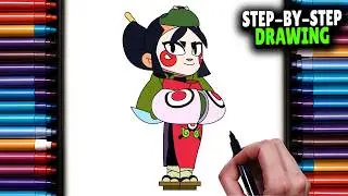 How to Draw Kaze From Brawl stars | Easy Step-by-Step Drawing Tutorial | New Ultra Legendary Brawler