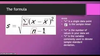 AP Stats: The Standard Deviation