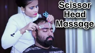 Cosmic Chair Massage With Scissors ✂️ 💈Asmr Head Massage With Neck Twisting, Ear, Eye, Massage