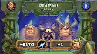 Warcraft Rumble Dire Maul Under leveled Dungeon Guide! Alliance Deck.