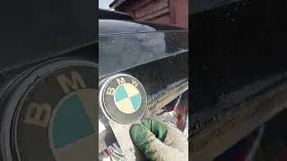 How to remove the rear emblem from a BMW X5 E53 completely, including the base