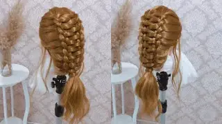 ✨Trança embutida simples 🤍#braidstyles #penteadossimples#penteados #tranças#braids #braidstutorial
