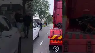 Truck driver does not care 💀🔥 #shorts