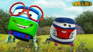 Train cartoon | Super wings | Collection 313