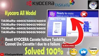 How To Clear cannot use cassette 1 due to a failure RESET KYOCERA TASKalfa-4002i/5002i/6002i/3011i/