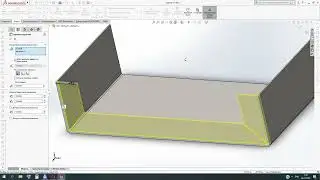 SolidWorks. Кромка под углом. Листовой металл