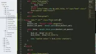 How to fetch Image and Categories in edit Post | Complete CMS in php