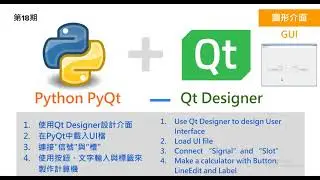 [第18期 update]Use PyQt and Qt Designer to implement GUI of Calculator/使用PyQt與Qt Designer製作計算機圖形介面