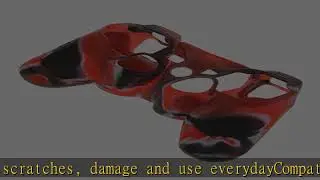 Generic Protective Skin Case Cover for PS2 PS3 Controller - Black Red