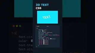3D Text Effect CSS only!😍 