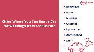 Rent Car for Weddings with redBus Hire