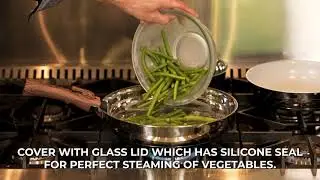 11inch Pro Pan Steaming green beans