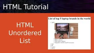 HTML unordered list