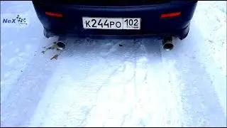 NEX® Mitsubishi Lancer X 2007+ЭКСКЛЮЗИВ. Глушитель раздвоенный+насадки Ø101 мм.Звук — Снаружи/Внутри